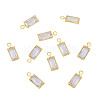 10Pcs Brass Pave Cubic Zirconia Rectangle Charms KK-TADJ0001-29-1