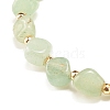 Natural Green Aventurine Round Beaded Stretch Bracelet BJEW-JB08197-03-5