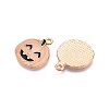 Halloween Theme Rack Plating Luminous Alloy Enamel Pendants ENAM-N056-229G-3