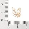 Brass Pave Clear Cubic Zirconia Hollow Connector Charms KK-Z061-03G-3