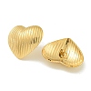 Heart Ion Plating(IP) 304 Stainless Steel Stud Earrings EJEW-G400-30G-2