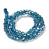 Transparent Electroplate Glass Beads Strands LS-GLAA-F029-4mm-A01-2