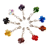  36Pcs 9 Colors Cross Glass Pendant Decoration HJEW-TA0001-08-10