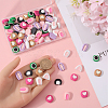 SUNNYCLUE 48 Pairs 8 Styles Cute Opaque Resin Cabochons RESI-SC0003-08-3
