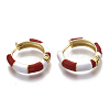 Brass Huggie Hoop Earrings EJEW-S209-08D-3