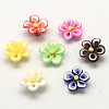 Handmade Polymer Clay 3D Flower Beads X-CLAY-Q200-25mm-M-1