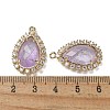 Natural Amethyst Faceted Teardrop Pendants G-I375-01G-18-3