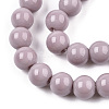 Opaque Solid Color Glass Beads Strands GLAA-T032-P6mm-07-2