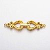 Brass Micro Pave Cubic Zirconia Fold Over Clasps ZIRC-F013-01G-FF-2