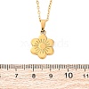 304 Stainless Steel Flower Pendant Necklaces NJEW-H059-30D-G-5