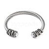 304 Stainless Steel Cuff Bangles for Women STAS-M023-16P-2