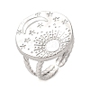 Non-Tarnish 304 Stainless Steel Sun & Moon Planet Open Cuff Ring for Women X-RJEW-B027-20P-2