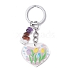 Valentine's Day Acrylic Heart Pendant Keychain KEYC-JKC00991-1