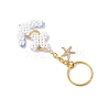 Iron Glass Seedbead Keychain KEYC-MZ00034-02-4