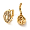 304 Stainless Steel Pave Cubic Zirconia Hoop Earrings for Women EJEW-U019-02G-04-2