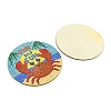 DIY Marine Animal Theme Diamond Painting Wood Cup Mat Kits DIY-H163-01-4