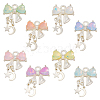 32Pcs 8 Colors Alloy Rhinestones Bowknot Pendants FIND-AR0006-14-1