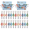 Polka Dot Elephant Alloy Enamel Pendant Locking Stitch Markers HJEW-AB00130-1