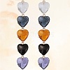 10Pcs 5 Colors Transparent & Opaque Resin Pendants RESI-SZ0001-65-5