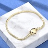 Brass Snake Chains Link Bracelets for Women BJEW-G736-02G-2