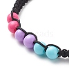 Acrylic Braided Bead Bracelet BJEW-JB08546-4