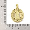 Virgin Mary Theme Rack Plating Brass Micro Pave Cubic Zirconia Pendants KK-G513-41G-3