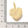 Brass Micro Pave Clear Cubic Zirconia European Dangle Charms Bails KK-K388-68G-3