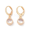 Brass Micro Pave Clear Cubic Zirconia Leverback Earrings EJEW-K300-05G-4