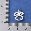 925 Sterling Silver Chinese Zodiac Outline Charms STER-P066-02S-04-3