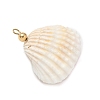 Natural Shell & Round Glass Pendants PALLOY-MZ00912-01-5