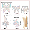 12 Sets 3 Styles Mushroom Fairy Butterfly Cake Topper Sets DIY-SC0024-82-2