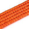 Opaque Solid Color Glass Beads Strands GLAA-N065-4x4mm-C03-1