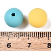 Rubberized Style Imitated Silicone Acrylic Beads MACR-T048-01C-10-3