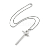 Non-Tarnish 201 Stainless Steel Pendant Necklaces NJEW-C034-43D-P-4