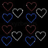 Triple Heart Eco-Friendly Acrylic Hotfix Rhinestone DIY-WH0419-69A-1