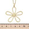 Hollow Flower 304 Stainless Steel Pendant Necklaces NJEW-M096-25G-3