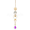 Glass Leaf Hanging Suncatcher Prism Ornament PW-WG88031-04-1