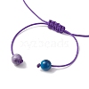 Adjustable Nylon Cord Braided Bead Bracelets for Women Men BJEW-JB11297-01-4