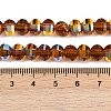 Electroplate Transparent Glass Beads Strands EGLA-B011-08A-AB09-4
