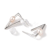 Anti-Tarnish Sterling Silver Stud Earrings EJEW-C087-11A-P-2