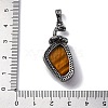 Natural Tiger Eye Pendants G-K338-42AS-05-3