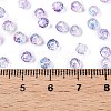 Baking Paint Electroplate Transparent Glass Seed Beads SEED-N006-07E-4