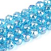 AB Color Plated Transparent Glass Round Beads Strands EGLA-T029-8mm-12T-08-1