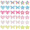 72Pcs 18 Style Fabric & Sequin Ornament  Accessories DIY-AR0002-23-1
