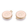 Light Gold Plated Alloy Enamel Charms ENAM-T010-04G-3