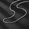 Tarnish Resistant Classic Plain 304 Stainless Steel Mens Womens Cable Chain Necklace Making STAS-P045-03P-3