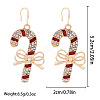 Christmas Alloy Rhinestone Stud Dangle Earrings FS-WG10992-10-1