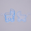 Baby Carriage Shaped Transparent Plastic Candy Boxes CON-WH0080-52A-2