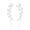 S999 Fine Silver Stud Earrings EJEW-F356-04S-2