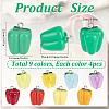 36Pcs 9 Colors Resin Imitation Vegetable Pendants RESI-SC0003-13-2